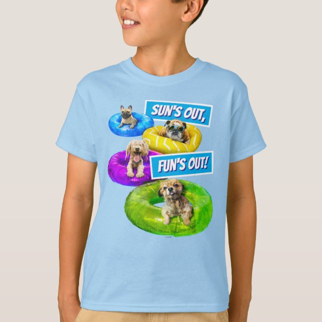 Hunde-Poolparty T-Shirt (Vorderseite)