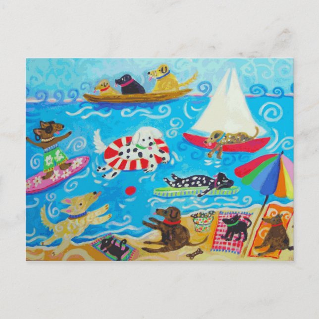 Hunde Postkarte (Vorderseite)