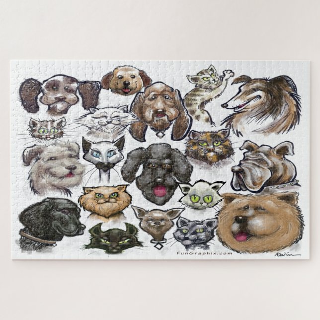 Hunde: Puzzle (Horizontal)