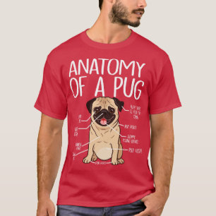 Hunde Rasse Tier Hund Niedlicher Mops Lover Anatom T-Shirt