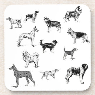 Hunde Rassen Untersetzer Set