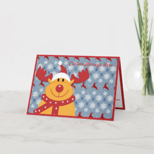 Hunde-Rentierfisch Weihnachtsfeiertag - Niedlicher Karte