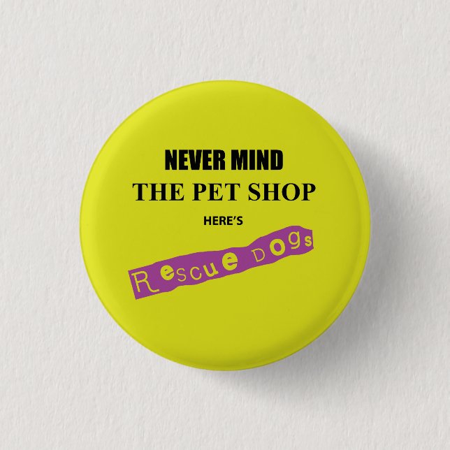Hunde retten, Punk Parody Button (Vorderseite)