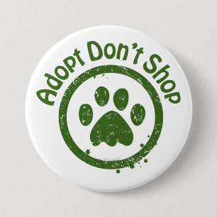 Hunde retten - Schaltfläche "Don't Shop" Adoptiert Button