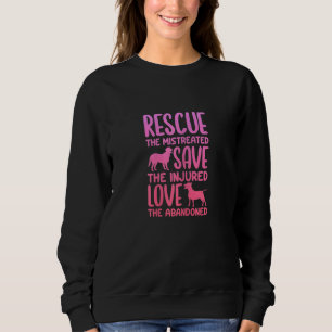 Hunde Rettung der falsch Gerettet verletzten Liebe Sweatshirt