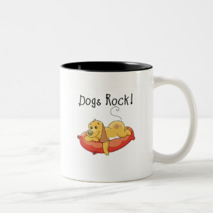 Hunde Rock T-Shirts und Geschenke Zweifarbige Tasse