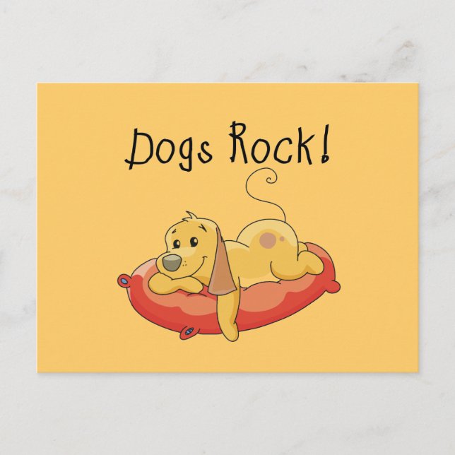 Hunde Rock Tshirts und Geschenke Postkarte (Vorderseite)