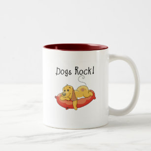 Hunde Rock Tshirts und Geschenke Zweifarbige Tasse
