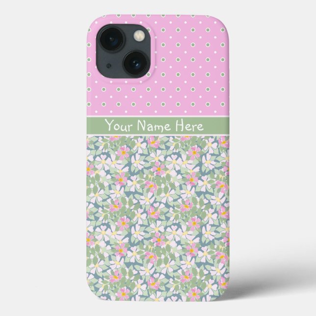 Hunde Rose auf Marine, Polkas auf rosa iPhone 6 Fa Case-Mate iPhone Hülle (Rückseite)