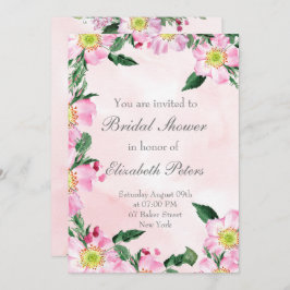 Hunde Rose auf rosa Brautdusche Einladung