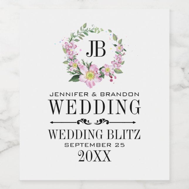 Hunde-Rose-Wraath-Label-Design Weinetikett (Einzelnes Label)