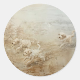 Hunde - runde Sticker für Schreibwaren