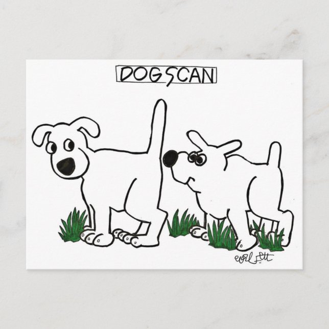 Hunde scannen! postkarte (Vorderseite)