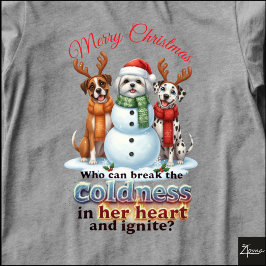 Hunde Schneemann Weihnachten Freunde Geweihe Schal Tri-Blend Shirt