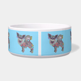 Hunde-Schüssel mit Chihuahua-Kunstwerk Napf