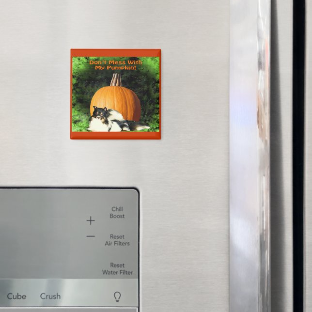 Hunde Schutz großer Pumpkin Magnet (In Situ (Kühlschrank))