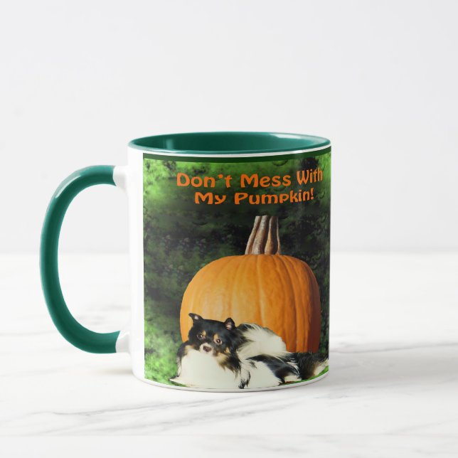 Hunde schützen großen Pumpkin Tasse (Links)