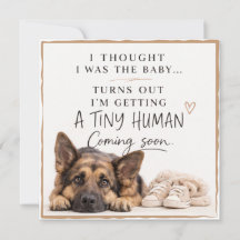 Hunde-Schwangerschafts-Ankündigungskarte