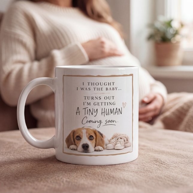 Hunde-Schwangerschaftsankündigung Kaffeetasse (Von Creator hochgeladen)