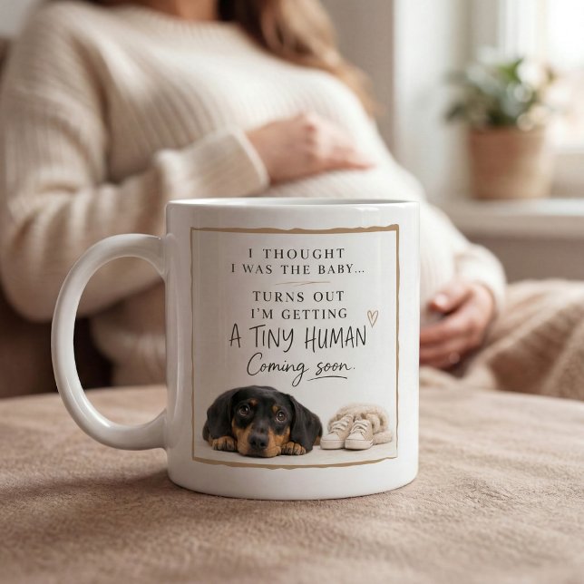 Hunde-Schwangerschaftsankündigung Kaffeetasse (Von Creator hochgeladen)