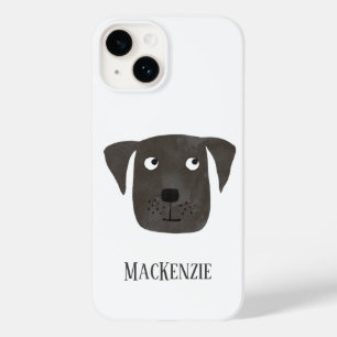 Hunde Schwarz Labrador Retriever Personalisiert Case-Mate iPhone 14 Hülle