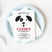 Hunde schwarz-weiße Flecke Geburtstag