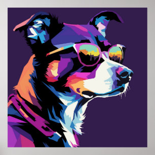Hunde sehen Pop Art Poster