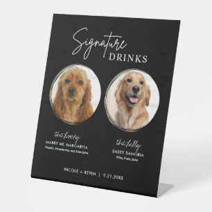 Hunde Signature Drinks Zeichen Schwarze Hochzeit B Sockelschild