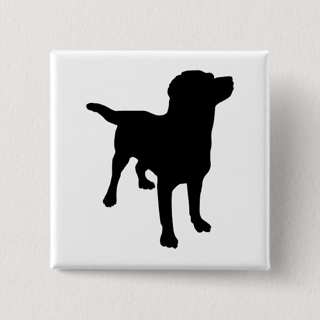 Hunde-Silhouette Button (Vorderseite)