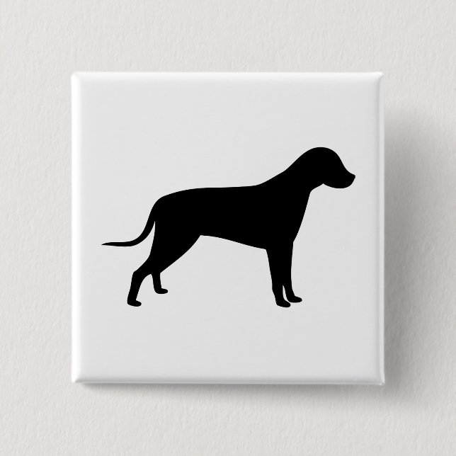 Hunde-Silhouette Button (Vorderseite)