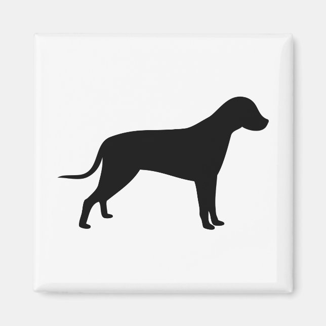 Hunde-Silhouette Magnet (Vorne)