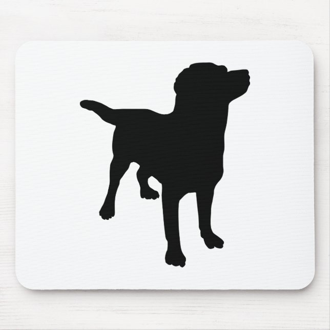 Hunde-Silhouette Mousepad (Vorne)