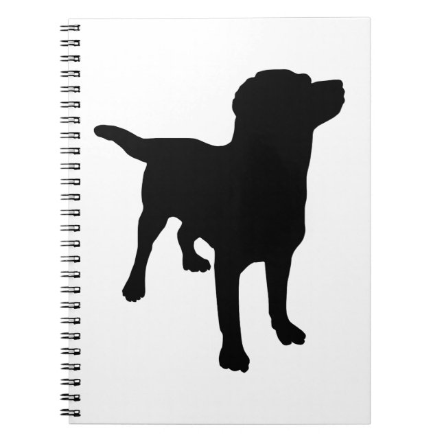 Hunde-Silhouette Notizblock (Vorderseite)