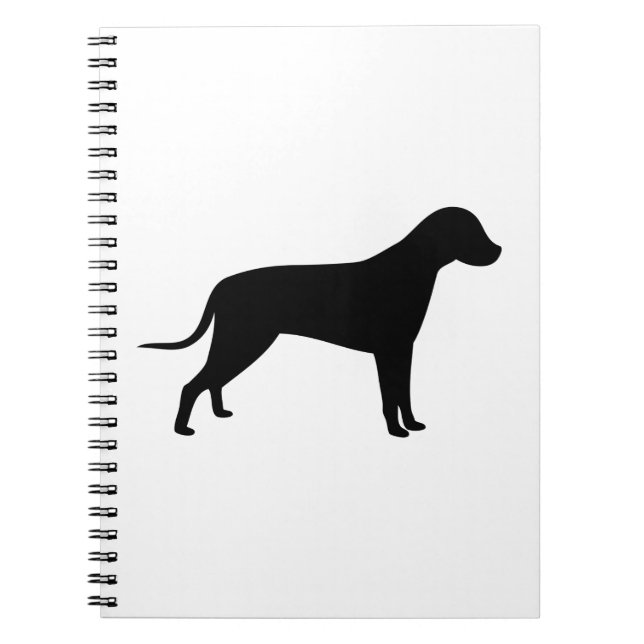 Hunde-Silhouette Notizblock (Vorderseite)