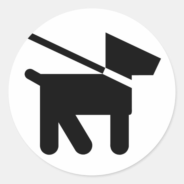 Hunde Silhouette! Runder Aufkleber (Vorderseite)