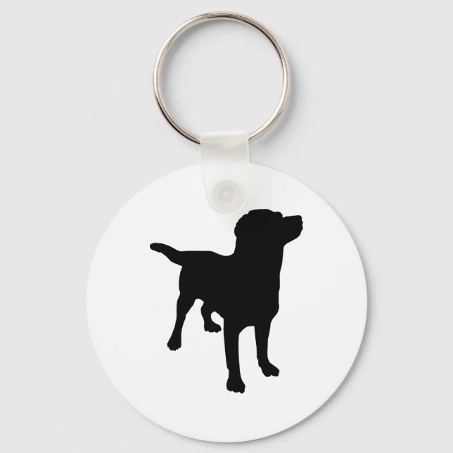 Hunde-Silhouette Schlüsselanhänger (Vorderseite)