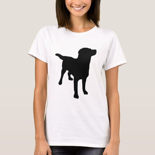 Hunde-Silhouette T-Shirt (Vorderseite)
