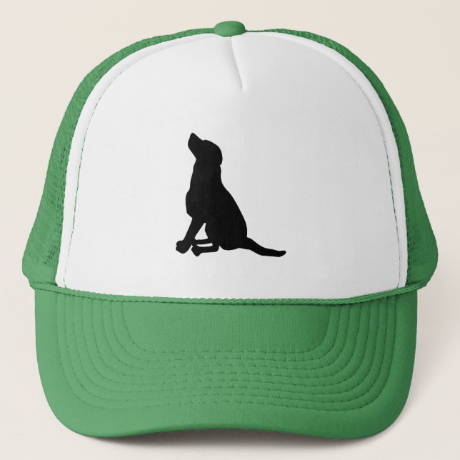 Hunde-Silhouette Truckerkappe (Vorderseite)