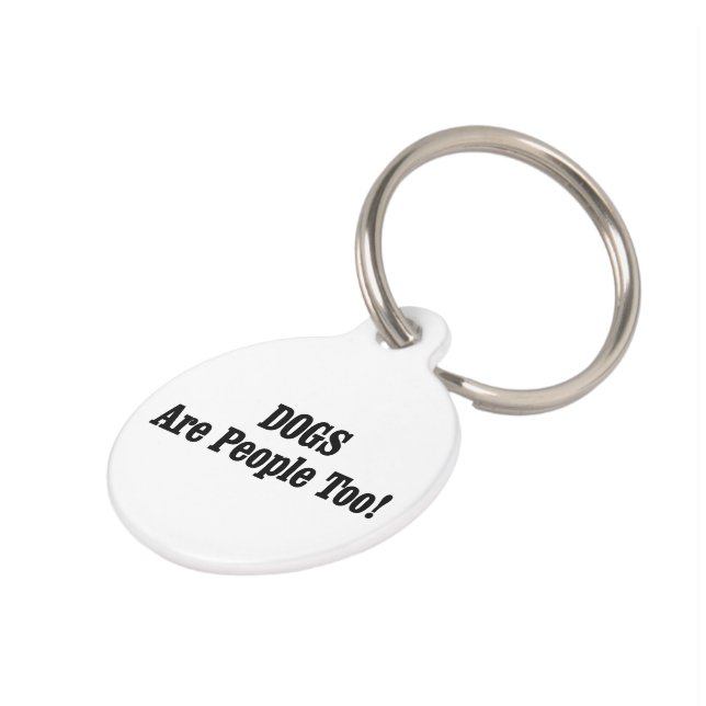 Hunde sind auch Menschen! Tiernamensmarke (Seite)