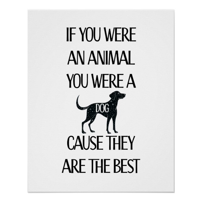 Hunde sind die besten. Sofortiger Download oder Po Poster (Vorderseite)