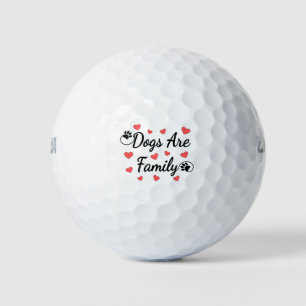 Hunde sind Familientypografie für Hundeliebhaber Golfball