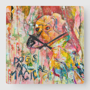 HUNDE SIND MAGISCH QUADRATISCHE WANDUHR