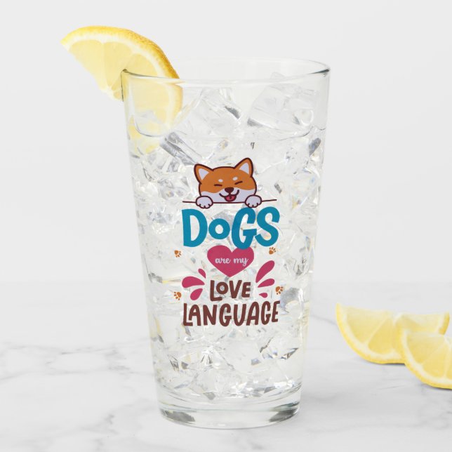 Hunde sind meine Liebe Glas (Vorderseite Ice)