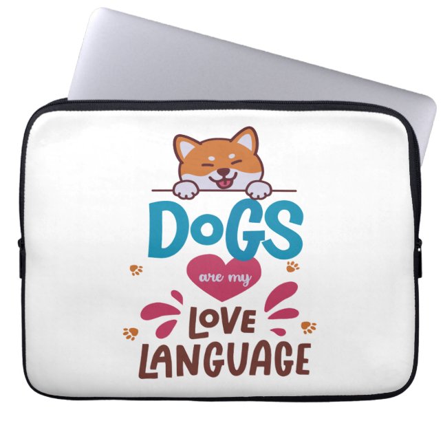Hunde sind meine Liebe Laptopschutzhülle (Vorderseite)