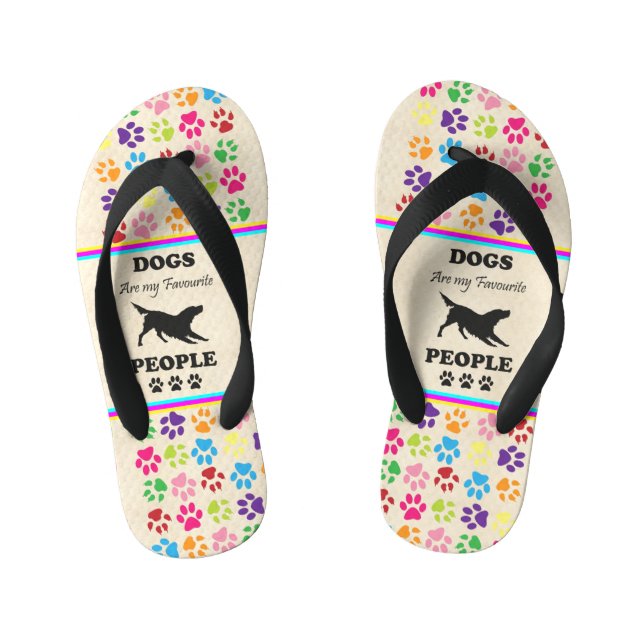 Hunde sind meine Lieblings-Leute Flip Flops (Fußbett)