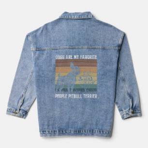 Hunde sind meine Lieblingsleute, die Pillbuls Terr Jeansjacke