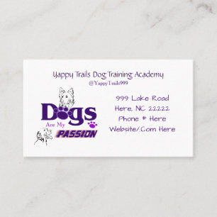 Hunde sind meine Passion Dog Trainer Business Card Visitenkarte