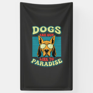 Hunde sind unser Bindeglied zur Paradies-Retro-Vek Banner
