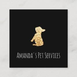 Hunde Sitter Haustiere Service Groomen einfach Gol Quadratische Visitenkarte