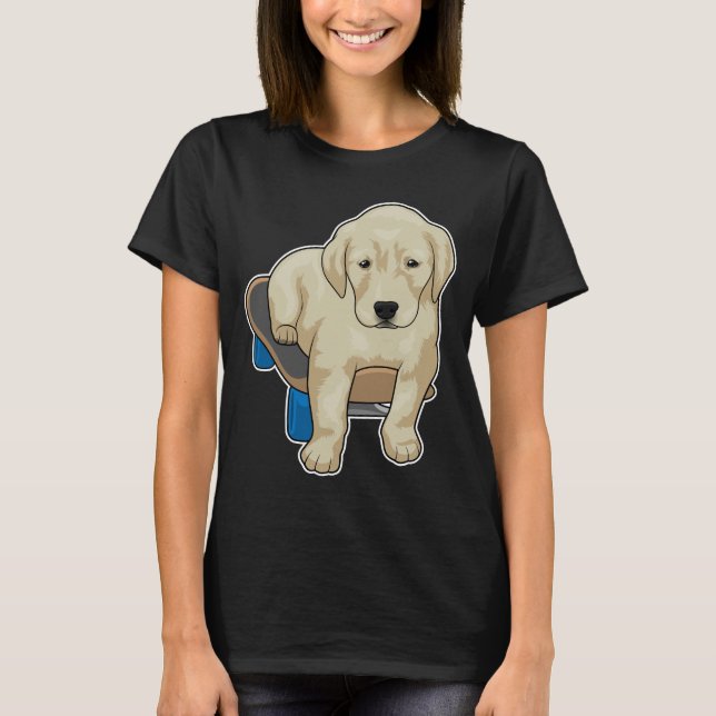 Hunde Skater Skateboard T-Shirt (Vorderseite)